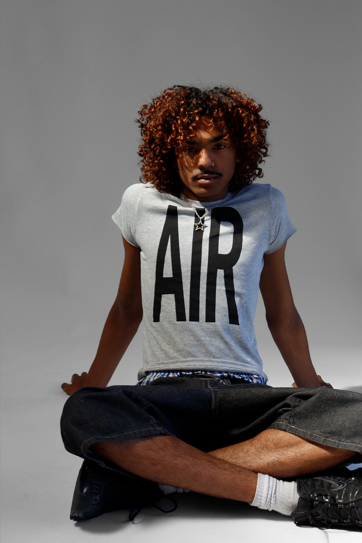 AIR BABY TEE  GREY